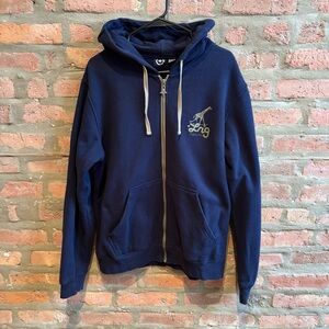 LRG Dark Blue Hoodie size men L fits M zip up hoodie